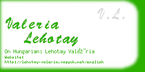 valeria lehotay business card